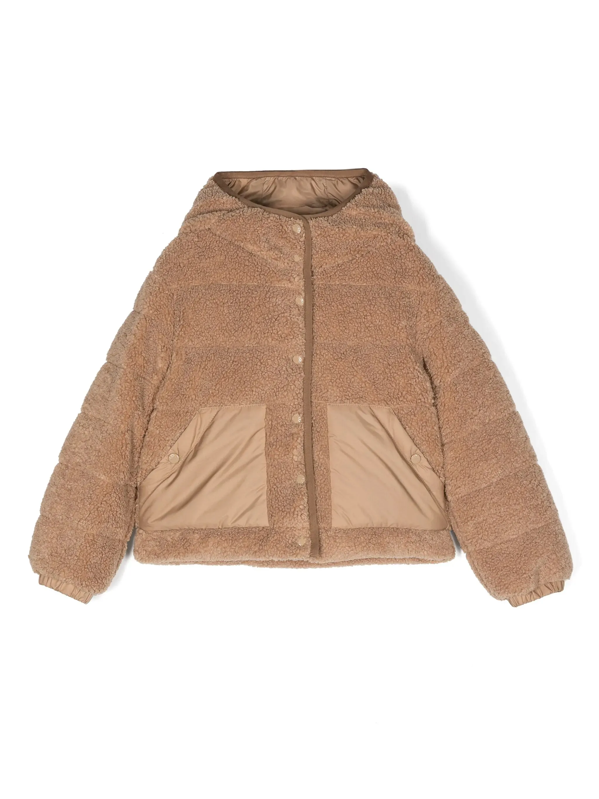 MONCLER KIDS Boys Audrieu Teddy Padded Jacket Brown
