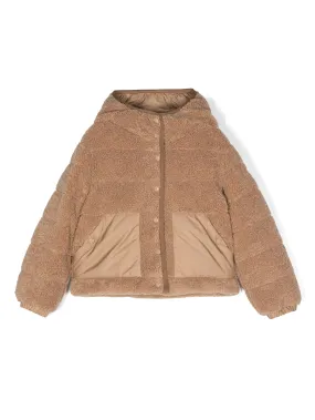 MONCLER KIDS Boys Audrieu Teddy Padded Jacket Brown