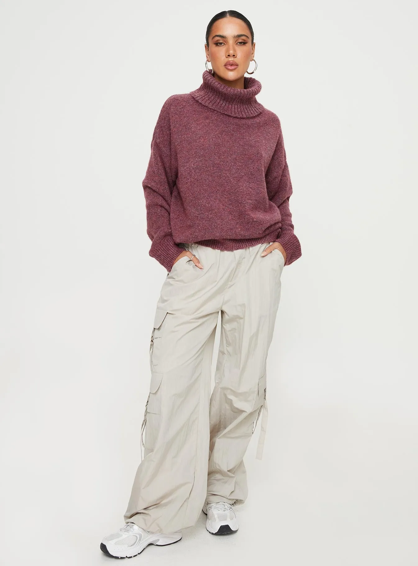 Oswin Turtleneck Sweater Burgundy