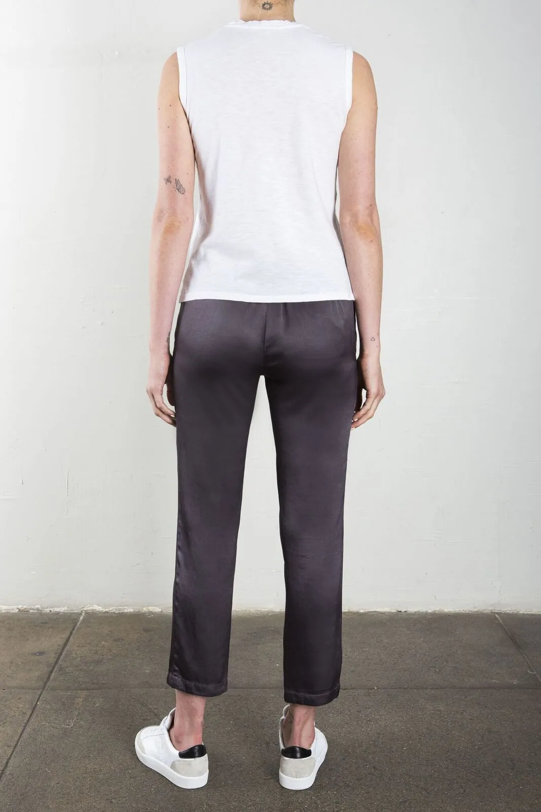 Parker Pant in Vintage Satin - Graphite