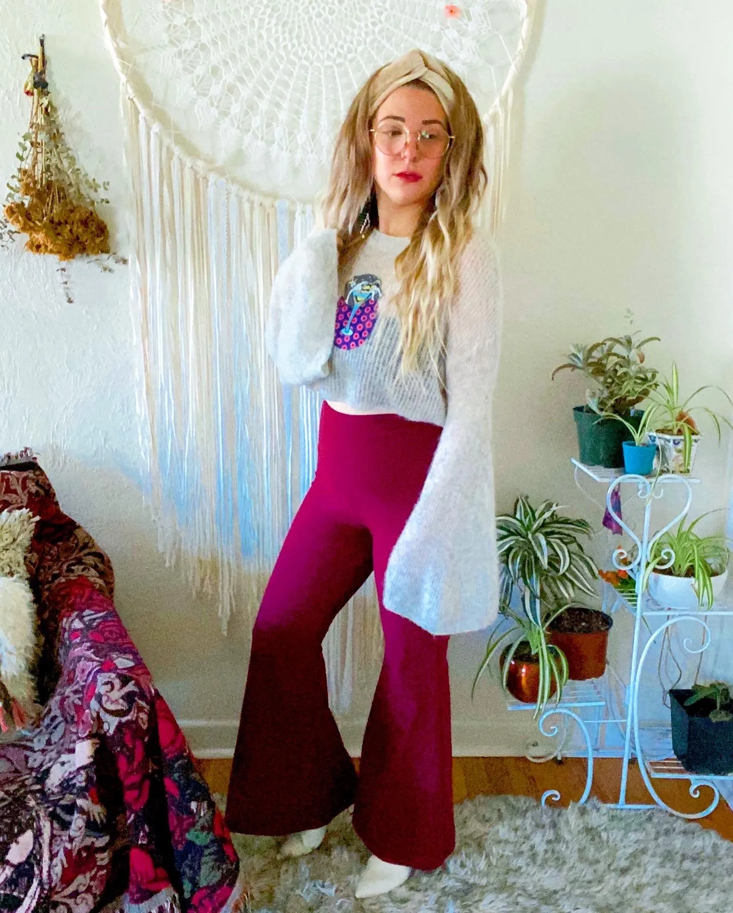 Phish Bathtub Gin Joker over Donuts Bell Sleeve Crop Sweater