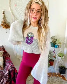 Phish Bathtub Gin Joker over Donuts Bell Sleeve Crop Sweater