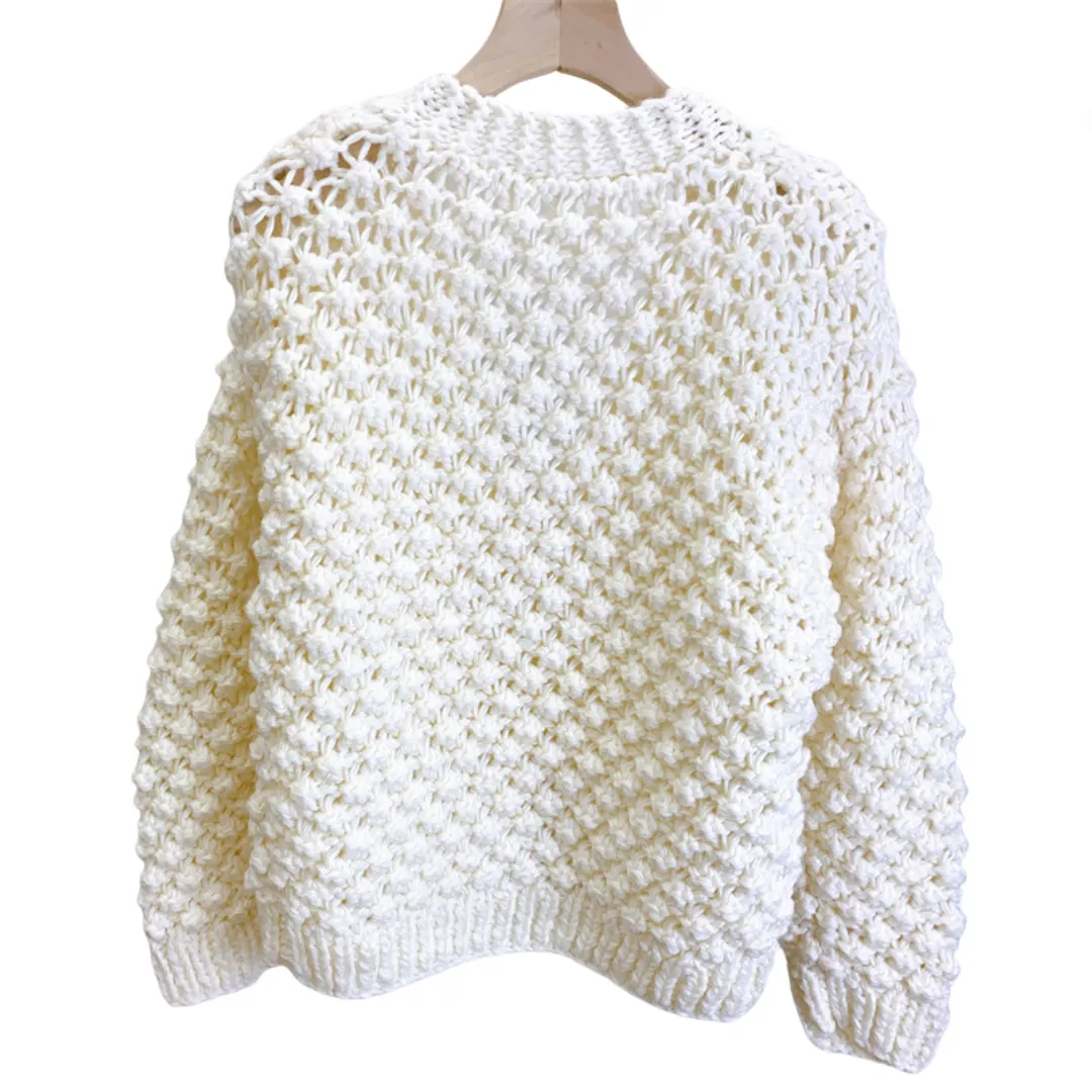 Pre Order:  Rod Needle Knitted Loose Cardigan