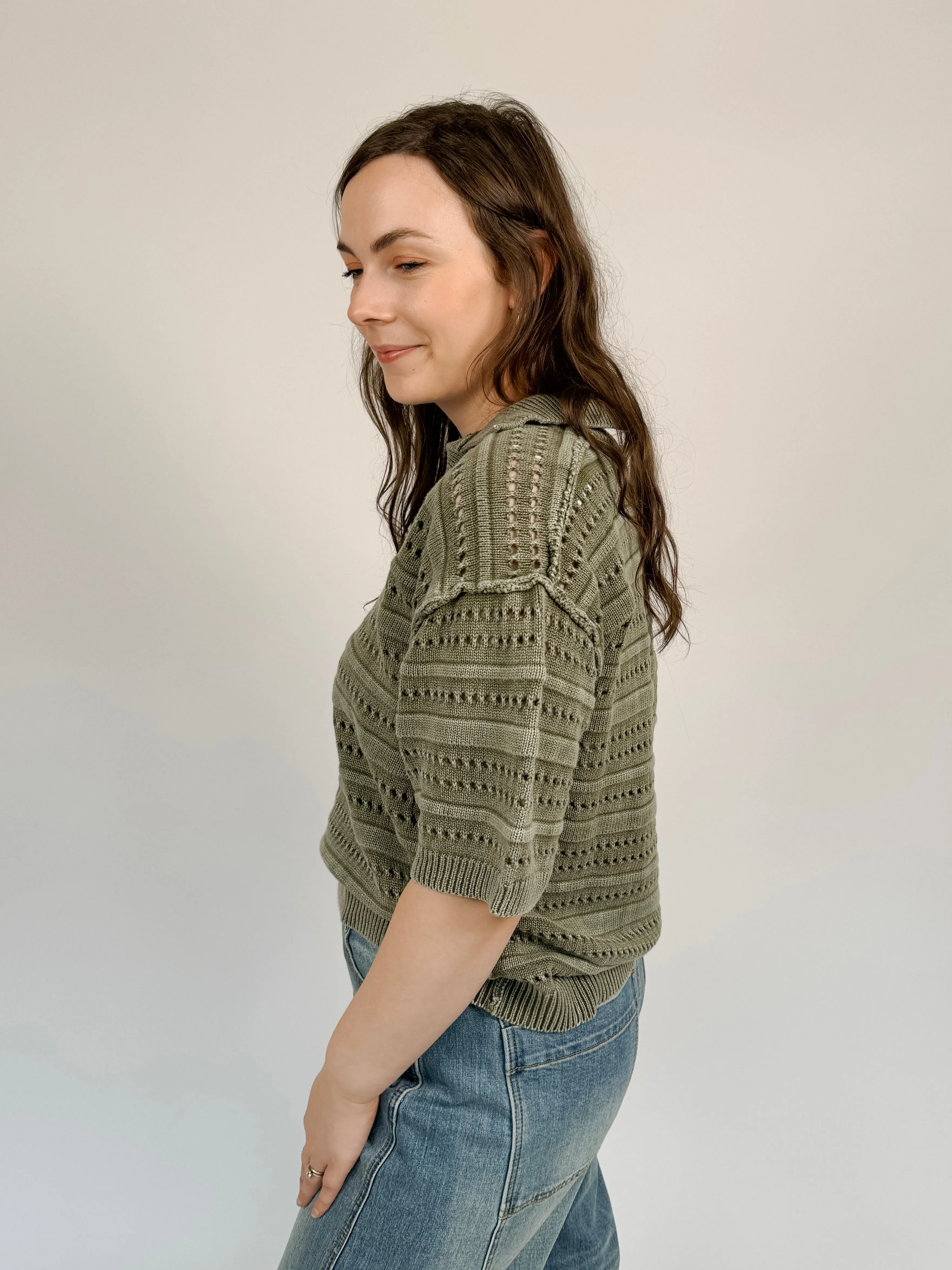 Pure Heart Polo Sweater