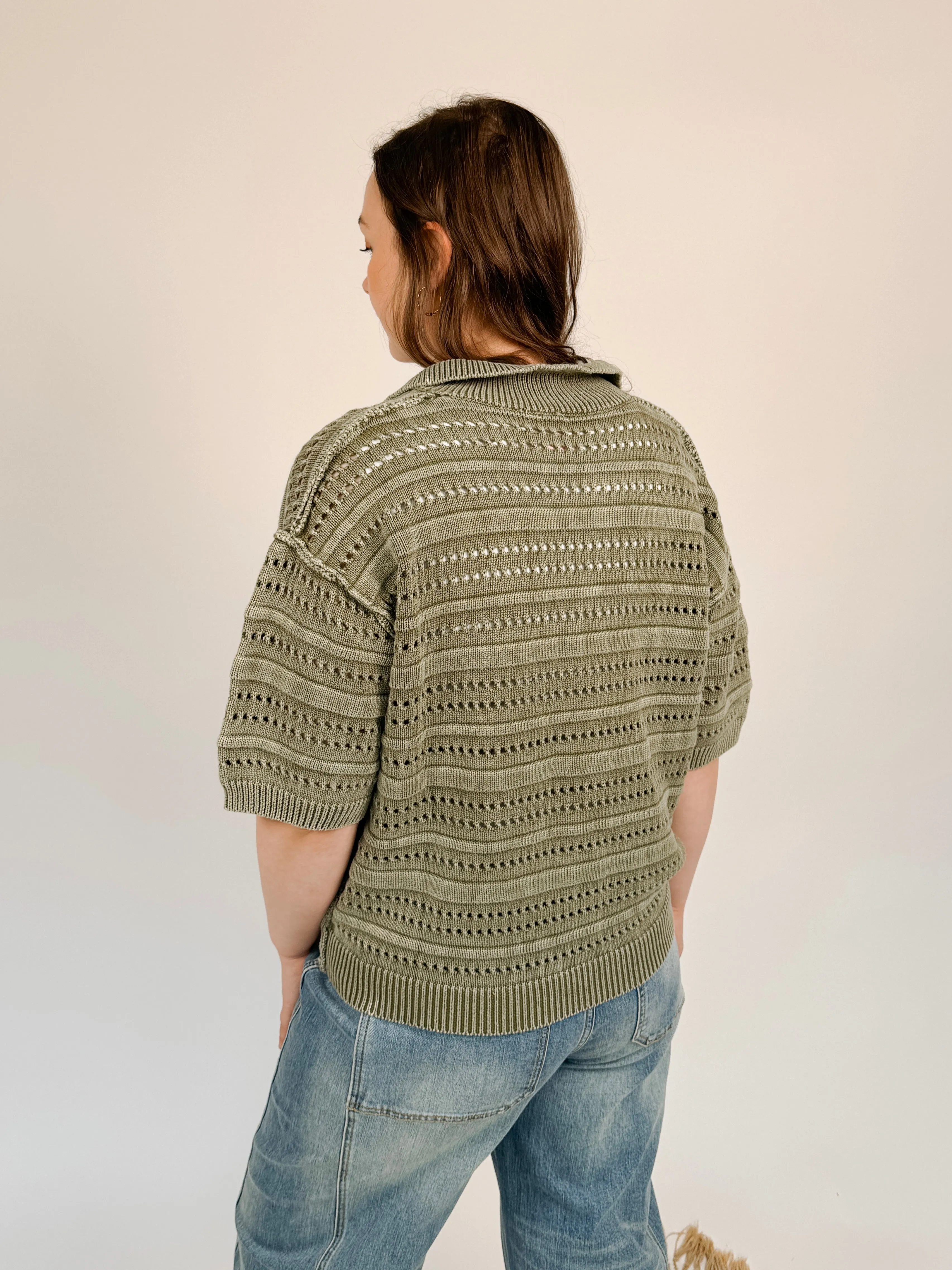 Pure Heart Polo Sweater