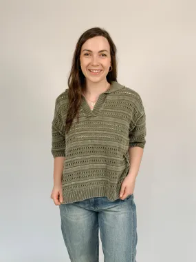 Pure Heart Polo Sweater