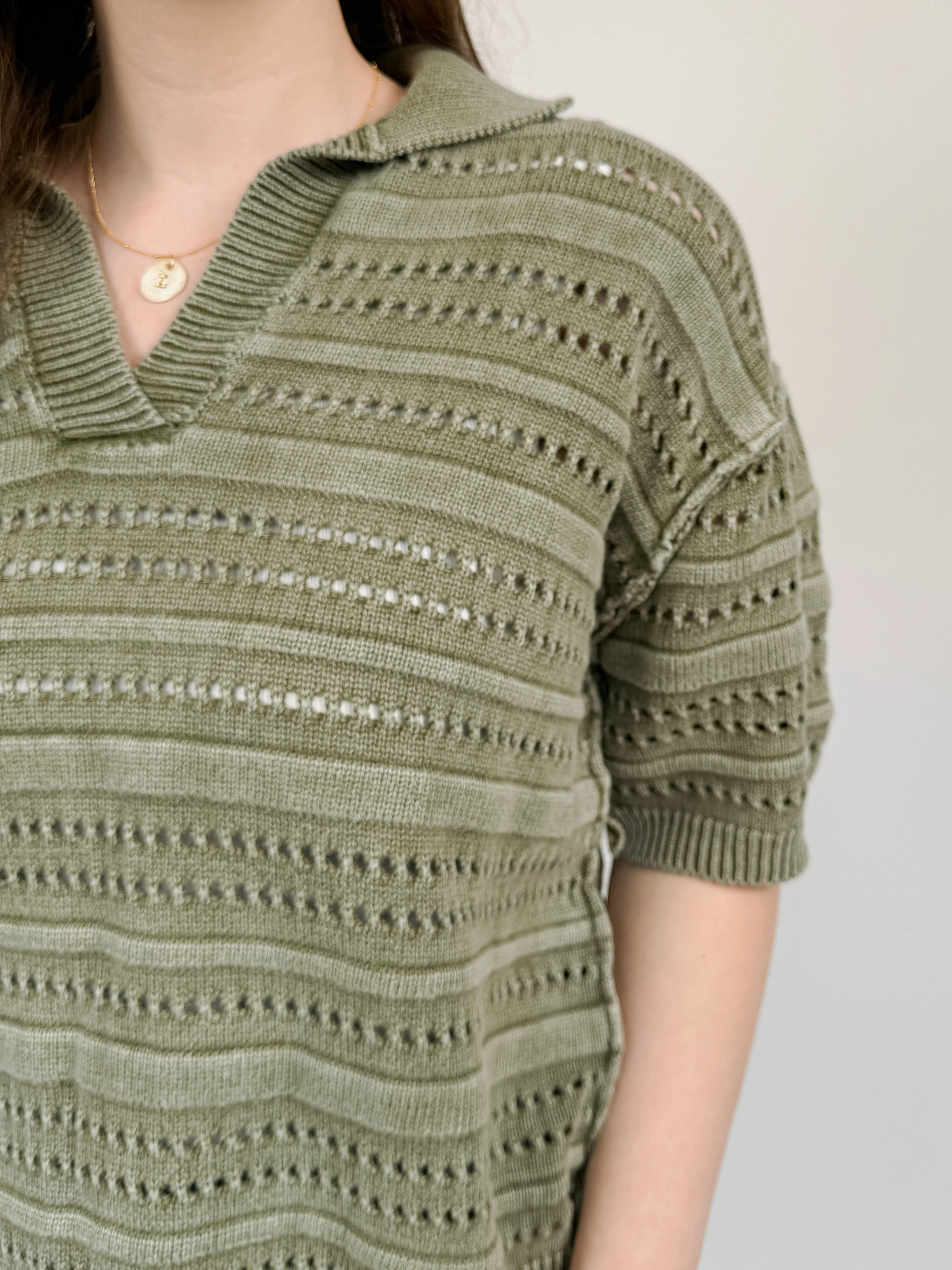 Pure Heart Polo Sweater