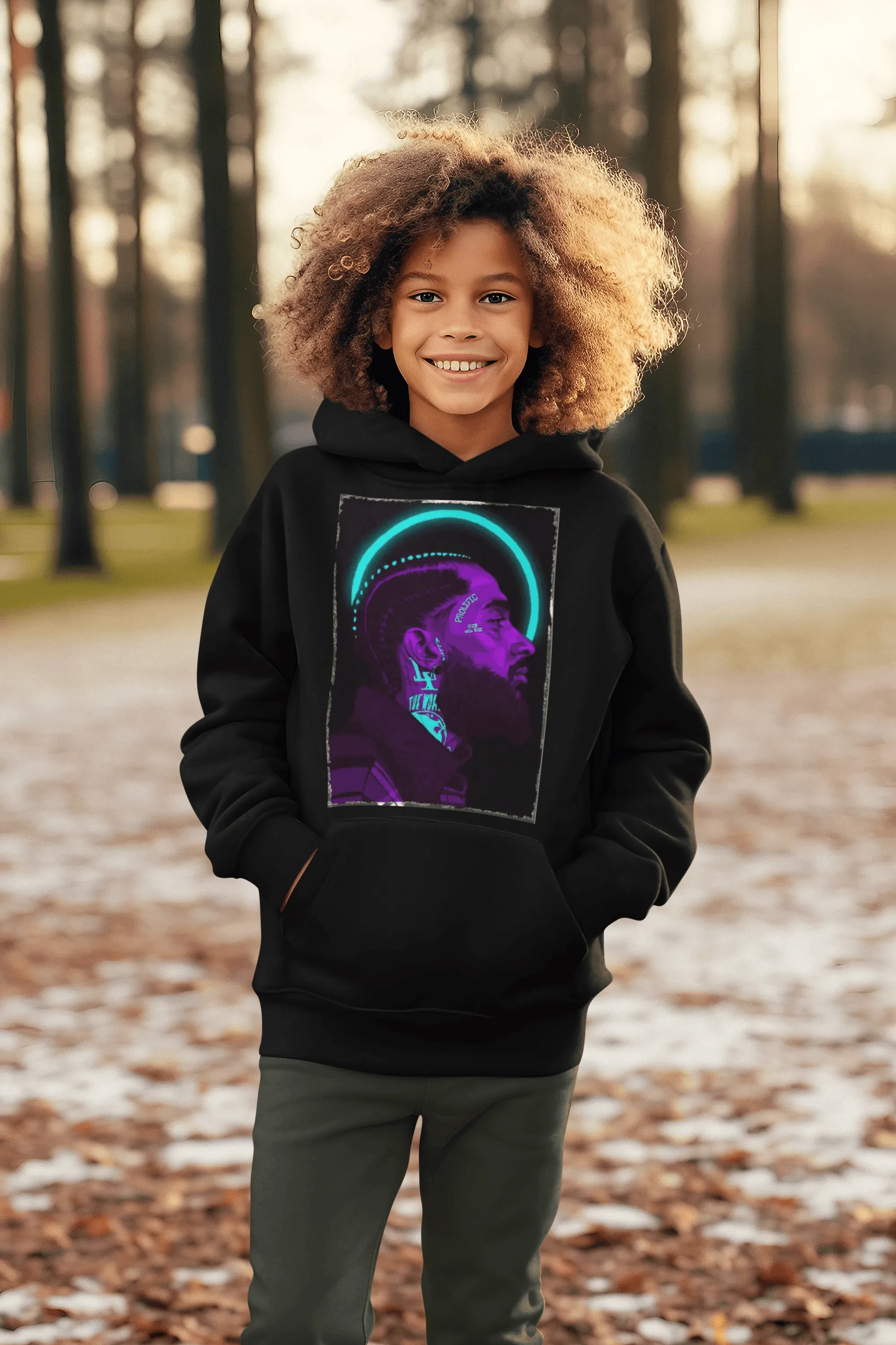Rap Artist Hoodie Hussle The King Blended Cotton Unisex Pullover