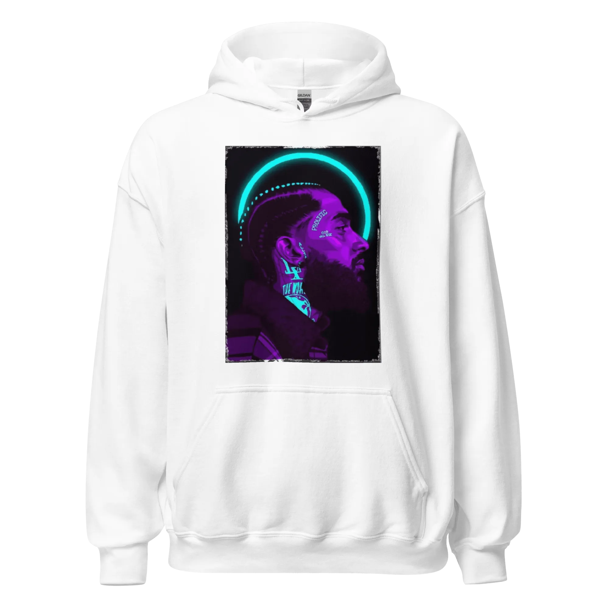 Rap Artist Hoodie Hussle The King Blended Cotton Unisex Pullover