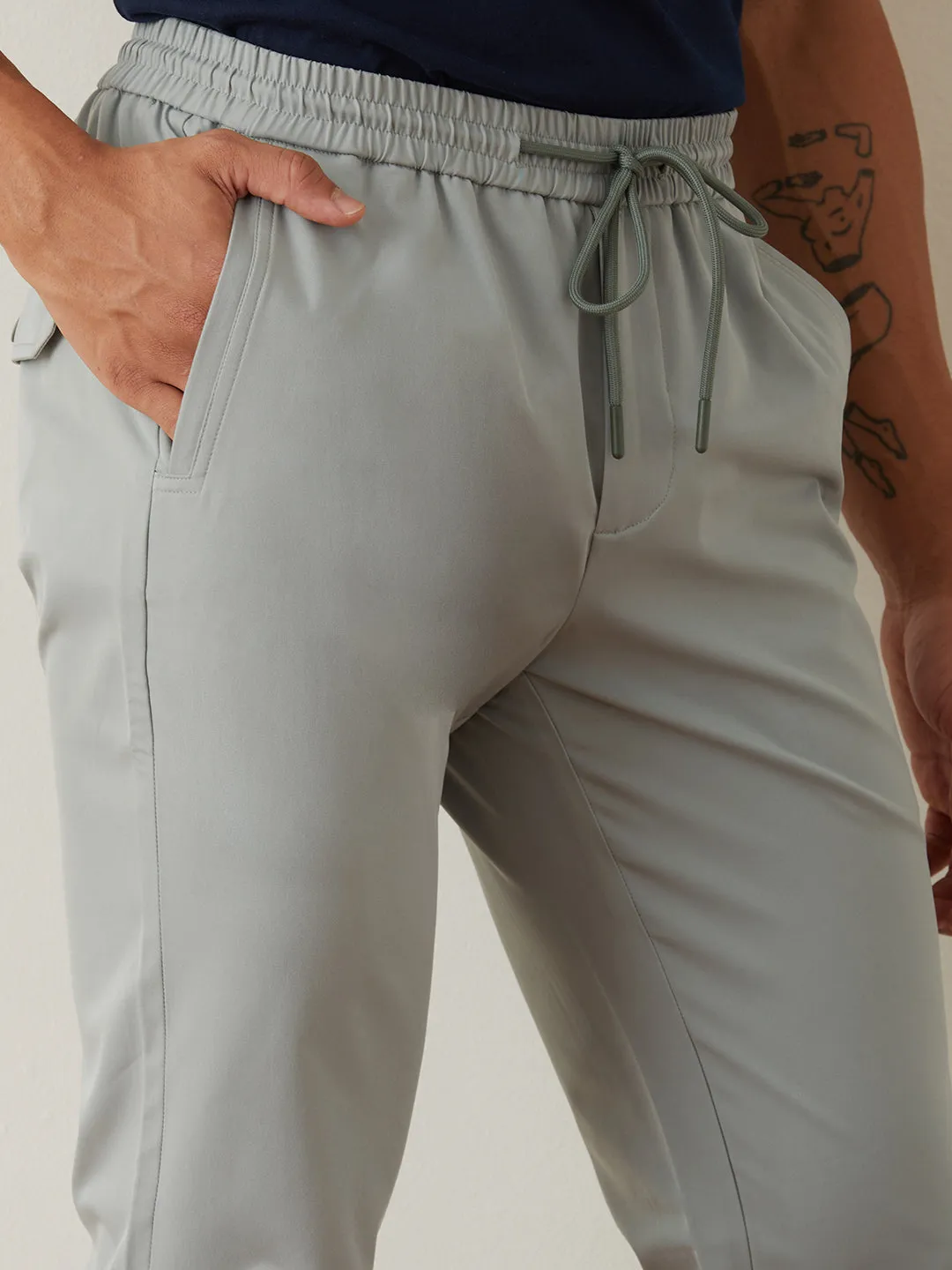 Sage Green Plain Joggers