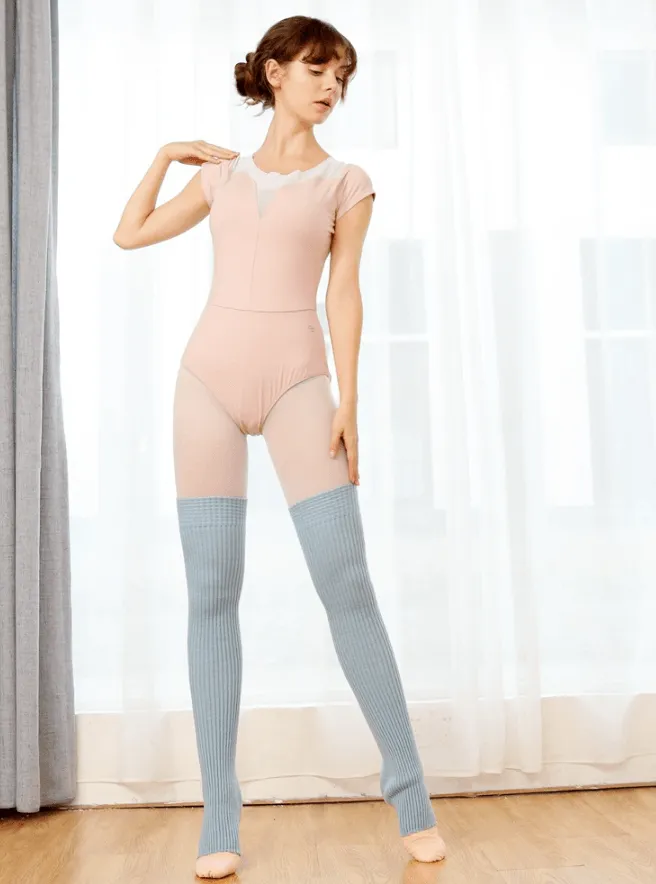 Step over the knee and pile up leg warmers