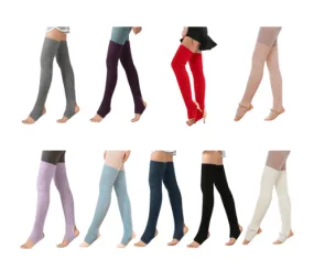 Step over the knee and pile up leg warmers