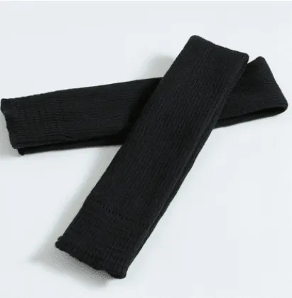 Step over the knee and pile up leg warmers