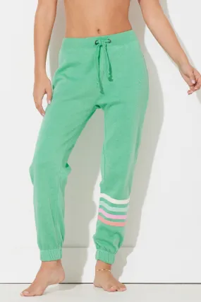 Surf Green w/ Summer Stripe Heather Jogger
