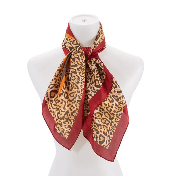 TEEK - LEOPARD PRINT SILK FASHION SCARF