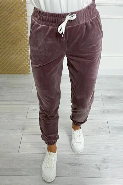 TEEK - Wide Waistband Drawstring Cropped Joggers