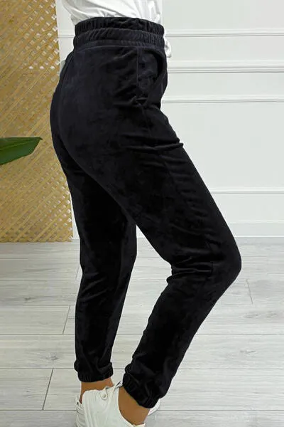 TEEK - Wide Waistband Drawstring Cropped Joggers