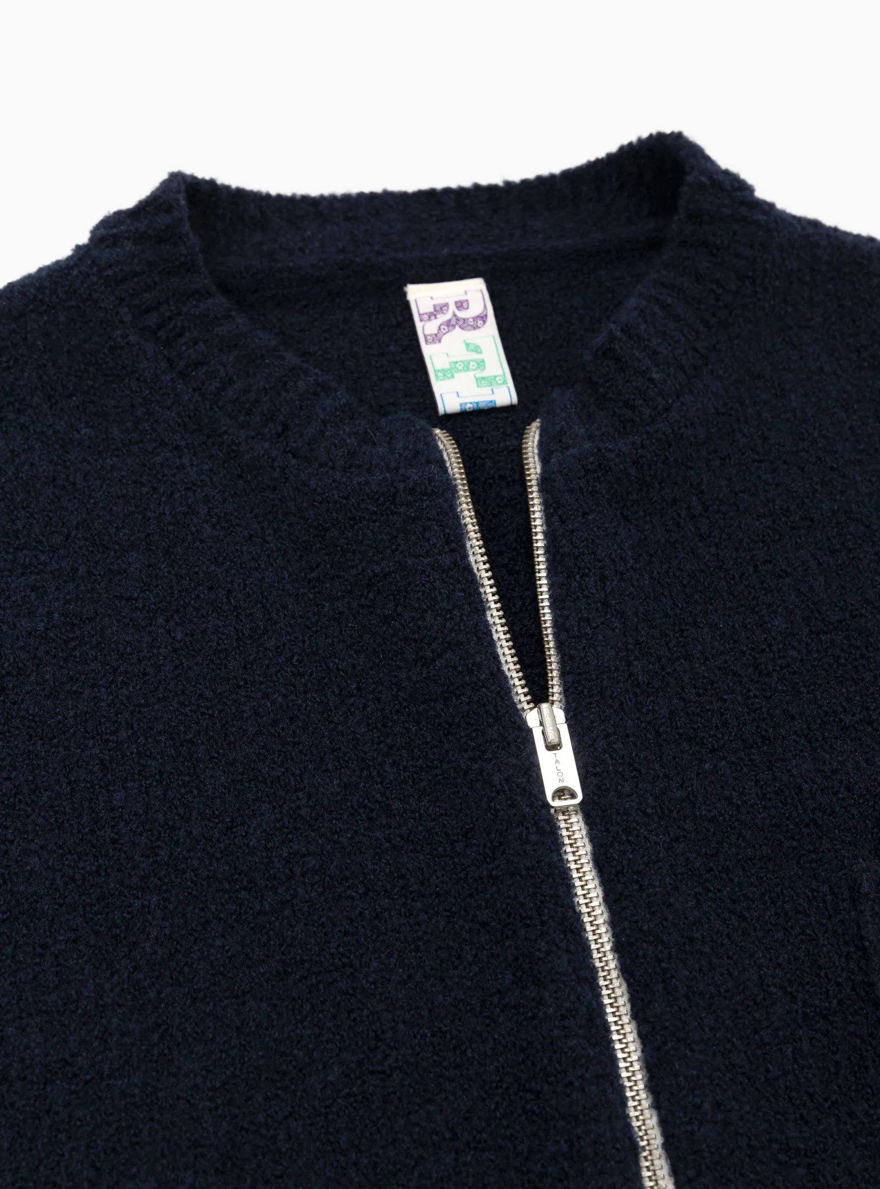 Zip Up Pocket Crew Navy